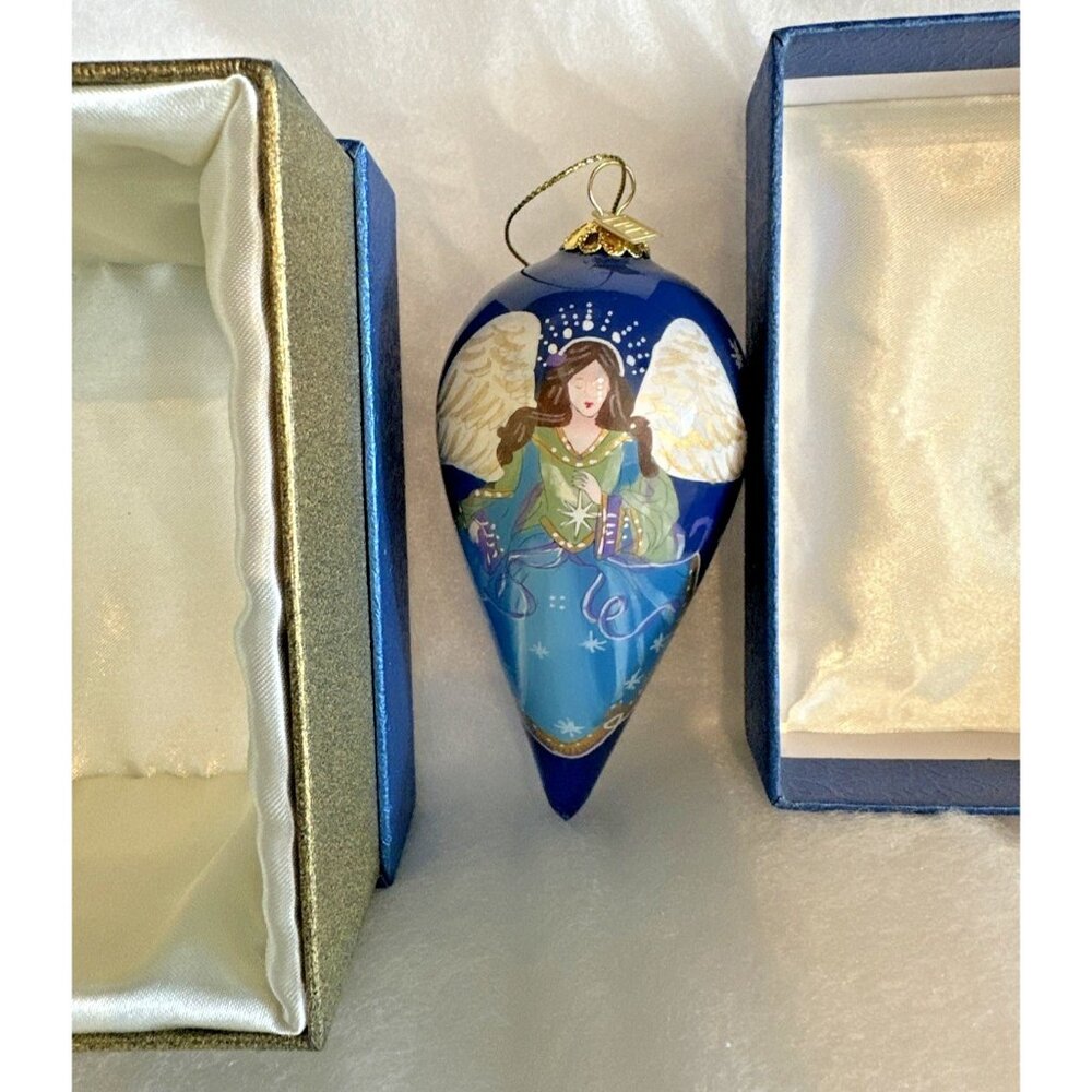 Pier 1 Imports Li Bien Angel Christmas Ornament 2019 Blown Glass & Hand Painted